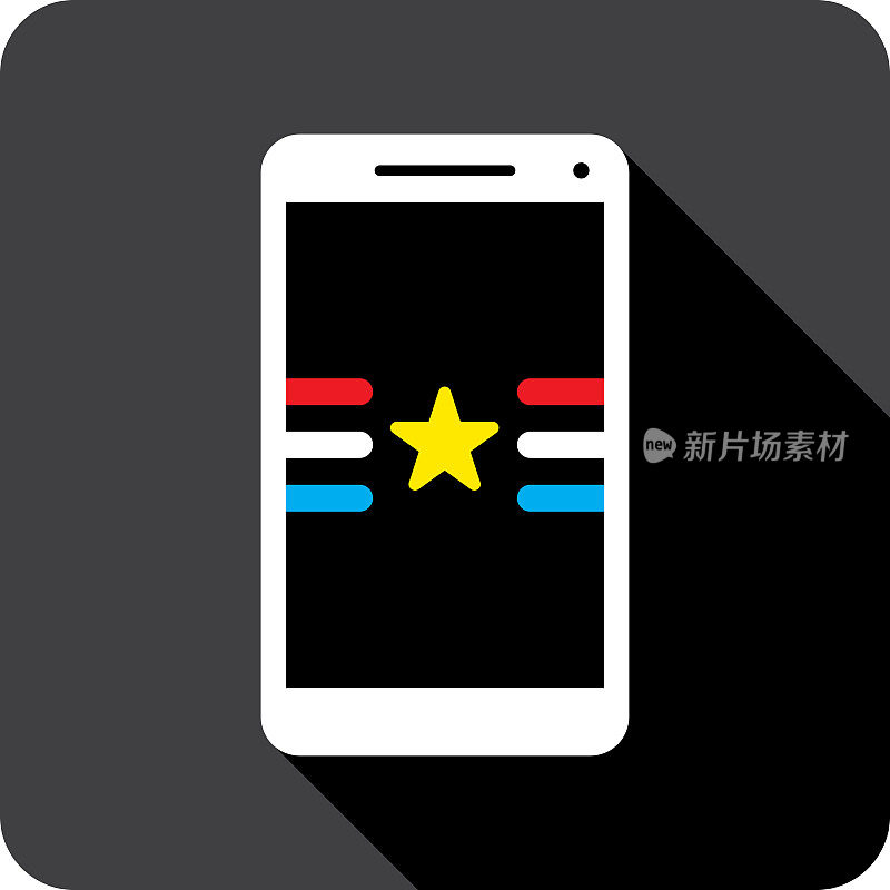 Star Banner智能手机图标剪影